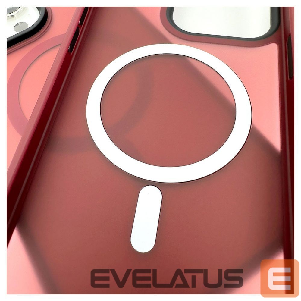 Aizmugurējais vāciņš Evelatus Apple iPhone 15 Pro Max Hybird Case With Magsafe PC+TPU Plum