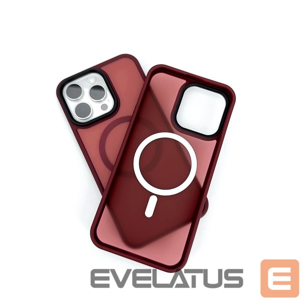 Aizmugurējais vāciņš Evelatus Apple iPhone 15 Pro Max Hybird Case With Magsafe PC+TPU Plum