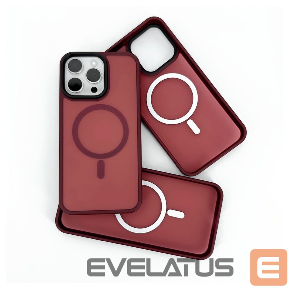 Aizmugurējais vāciņš Evelatus Apple iPhone 15 Pro Max Hybird Case With Magsafe PC+TPU Plum