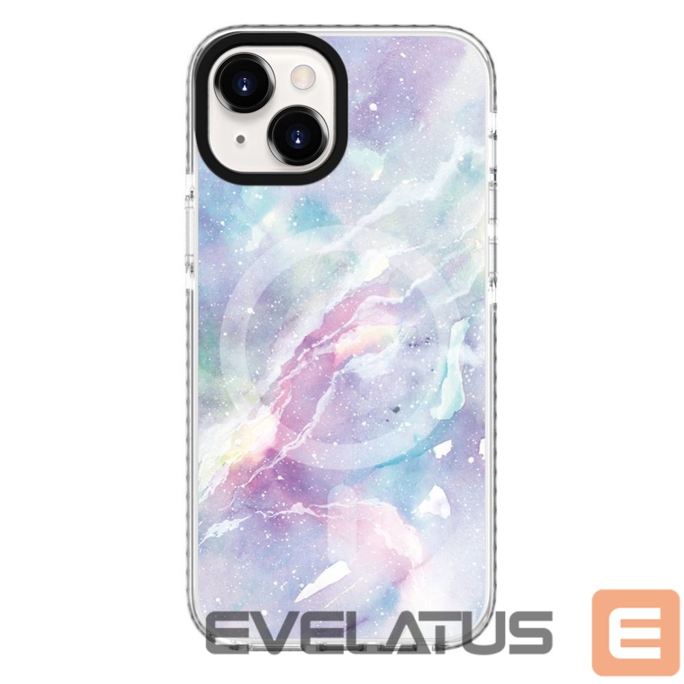 Aizmugurējais vāciņš Evelatus Apple iPhone 15 PC+TPU With MagSafe Customized Print Purple