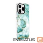 Aizmugurējais vāciņš Evelatus Apple iPhone 15 Pro PC+TPU With MagSafe Customized Print Blue Marble