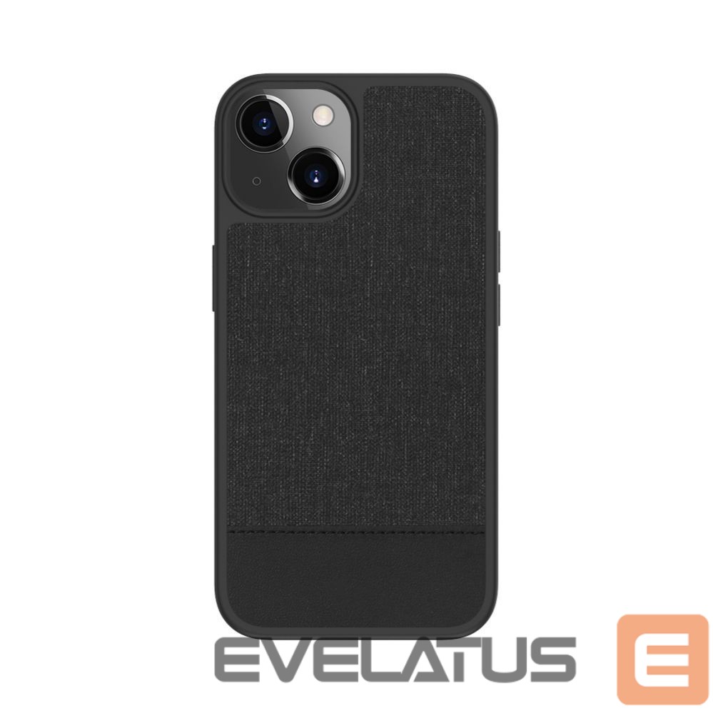Aizmugurējais vāciņš Evelatus Apple iPhone 15 Plactic Leather Magsafe Back Cover Black