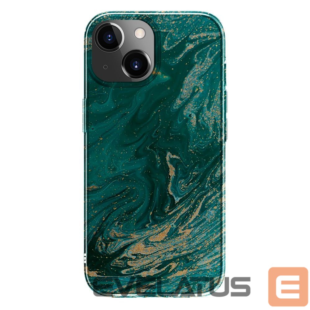 Aizmugurējais vāciņš Evelatus Apple iPhone 15 Plus PC Customized Print Design Marble Turquoise