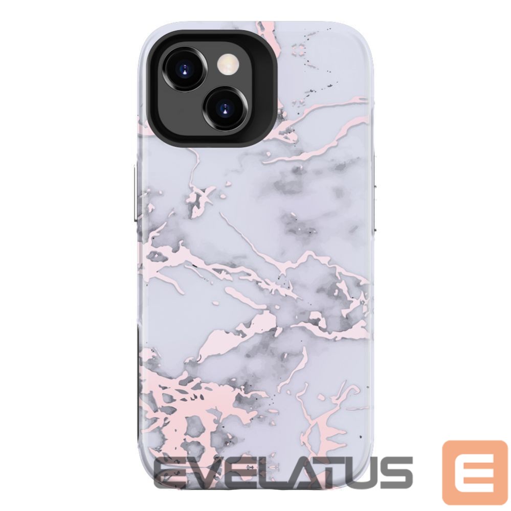 Aizmugurējais vāciņš Evelatus Apple iPhone 15 Armor case TPU+PC Customized Print Design Silver
