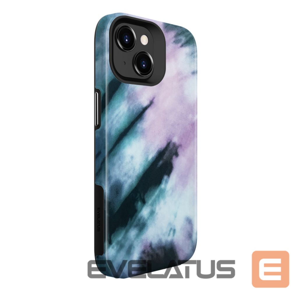 Aizmugurējais vāciņš Evelatus Apple iPhone 15 Armor case TPU+PC Customized Print Design Blue Pink