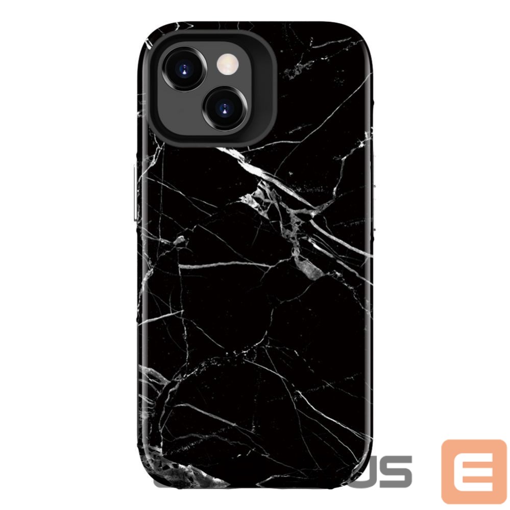 Aizmugurējais vāciņš Evelatus Apple iPhone 15 Plus Armor case TPU+PC Customized Print Design Marble Black