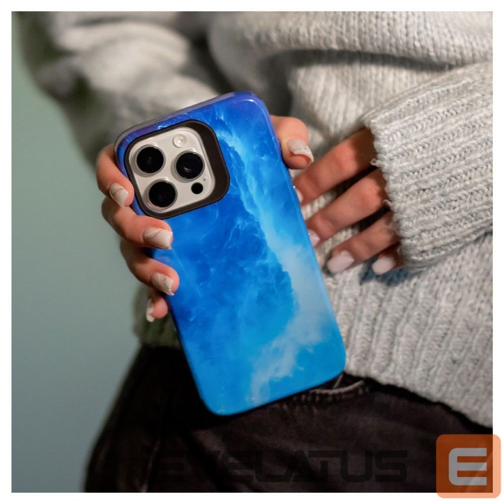Aizmugurējais vāciņš Evelatus Apple iPhone 15 Pro Armor case TPU+PC Customized Print Design Galaxy Blue