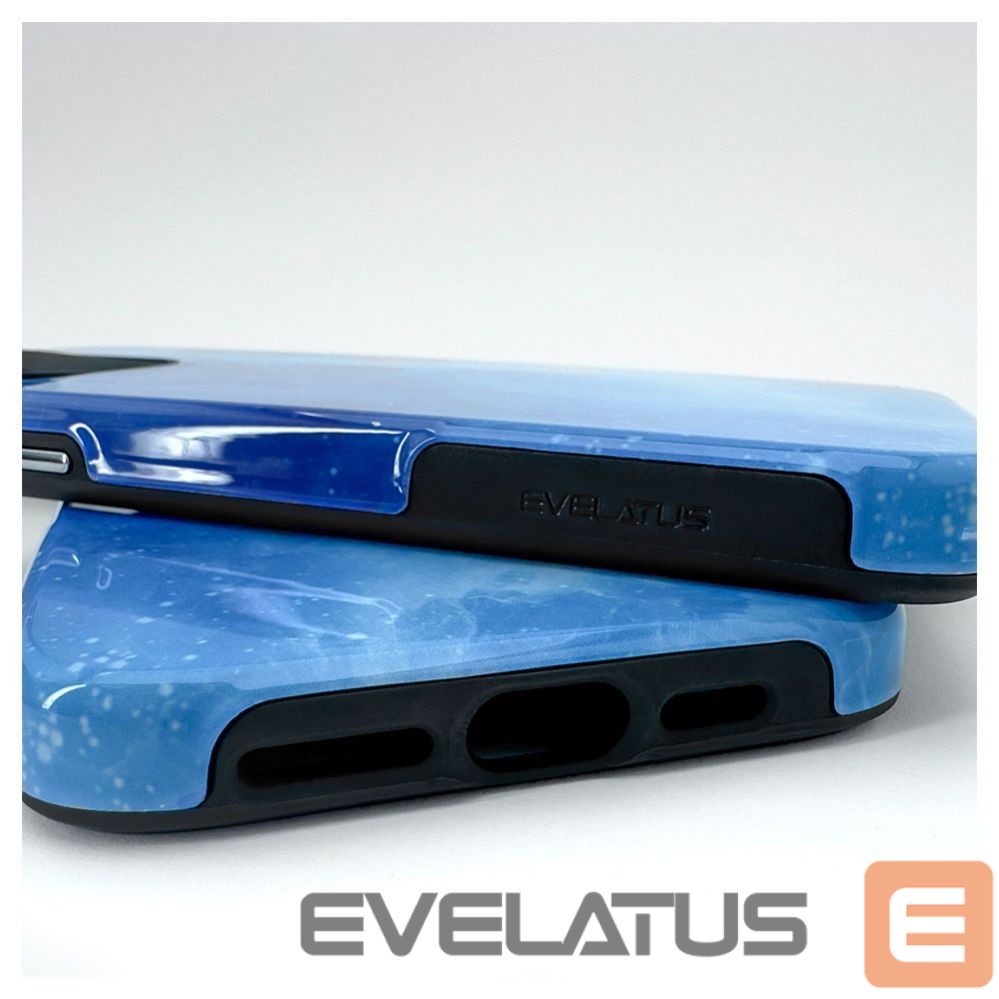 Aizmugurējais vāciņš Evelatus Apple iPhone 15 Pro Armor case TPU+PC Customized Print Design Galaxy Blue