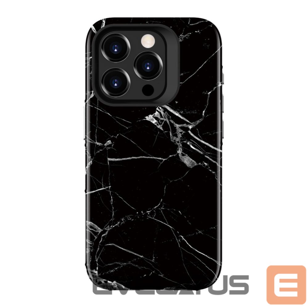 Aizmugurējais vāciņš Evelatus Apple iPhone 15 Pro Max Armor case TPU+PC Customized Print Design Marble Black