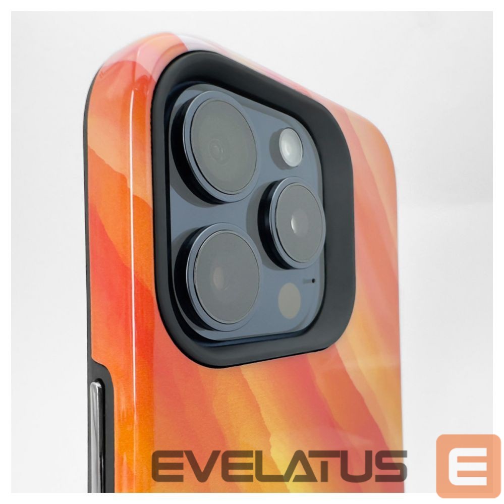 Aizmugurējais vāciņš Evelatus Apple iPhone 15 Pro Max Armor case TPU+PC Customized Print Design Yellow Orange