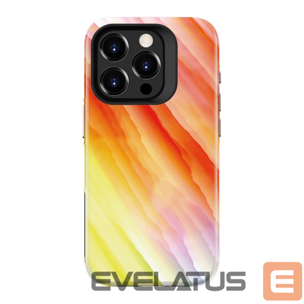 Aizmugurējais vāciņš Evelatus Apple iPhone 15 Pro Max Armor case TPU+PC Customized Print Design Yellow Orange