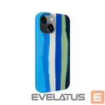Aizmugurējais vāciņš Evelatus Apple iPhone 15 Silicone case Multi-Colored Blue