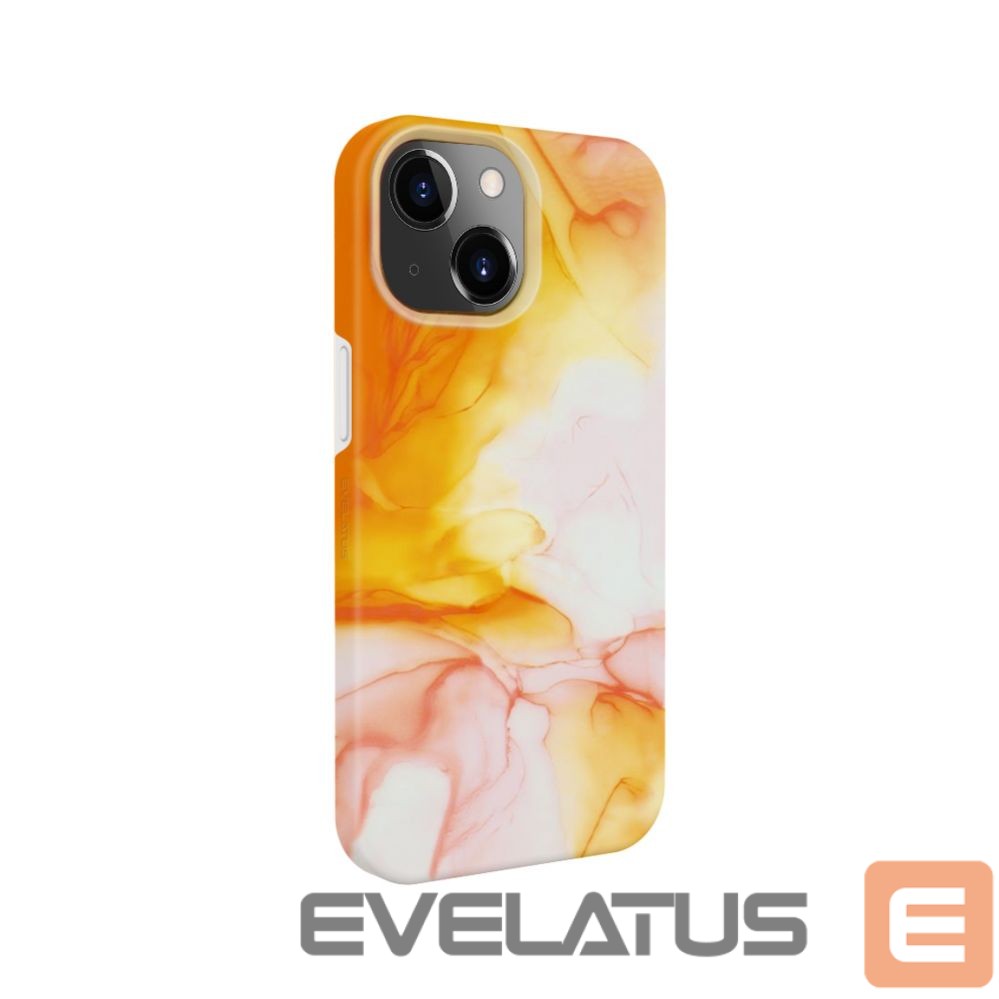 Aizmugurējais vāciņš Evelatus Apple iPhone 15 Premium Silicone case Customized Print Orange