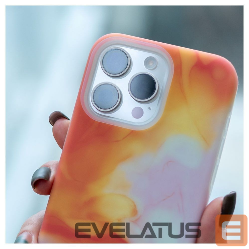 Aizmugurējais vāciņš Evelatus Apple iPhone 15 Pro Premium Silicone case Customized Print Orange