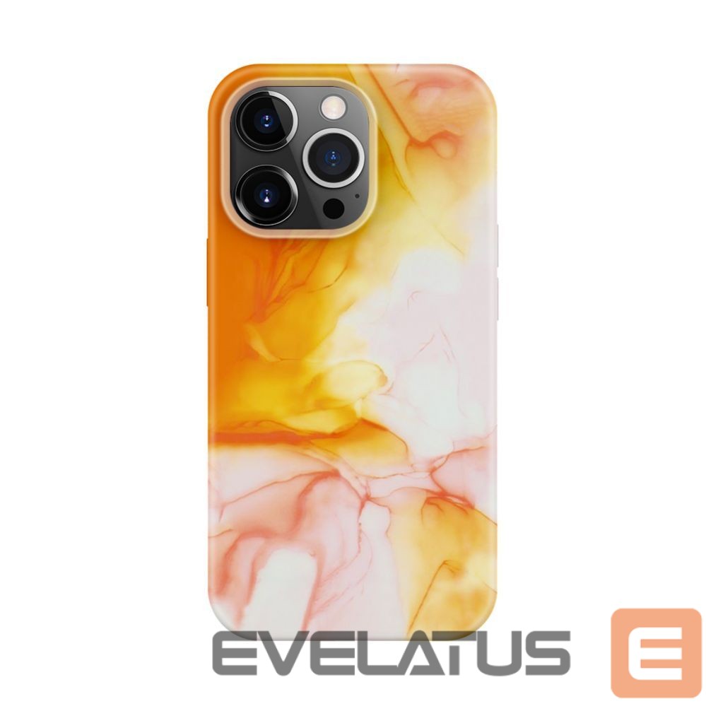 Aizmugurējais vāciņš Evelatus Apple iPhone 15 Pro Max Premium Silicone case Customized Print Orange