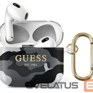 Maciņš austiņām Guess Apple AirPods 3 cover Camo Collection Black White
