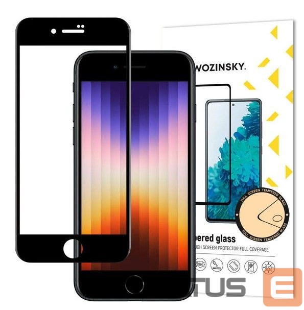 Aizsargstikls Wozinsky Apple iPhone SE 2022 / SE 2020 / iPhone 8 / iPhone 7 Tempered Glass Black