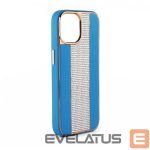 Aizmugurējais vāciņš iLike Apple iPhone 15 Pro Diamonds and Leather Case Blue