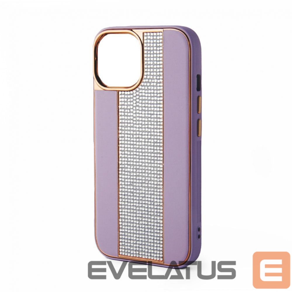 Aizmugurējais vāciņš iLike Apple iPhone 15 Pro Max Diamonds and Leather Case Pink Sand