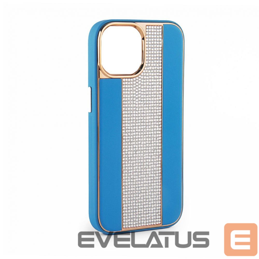 Aizmugurējais vāciņš iLike Apple iPhone 15 Pro Max Diamonds and Leather Case Blue