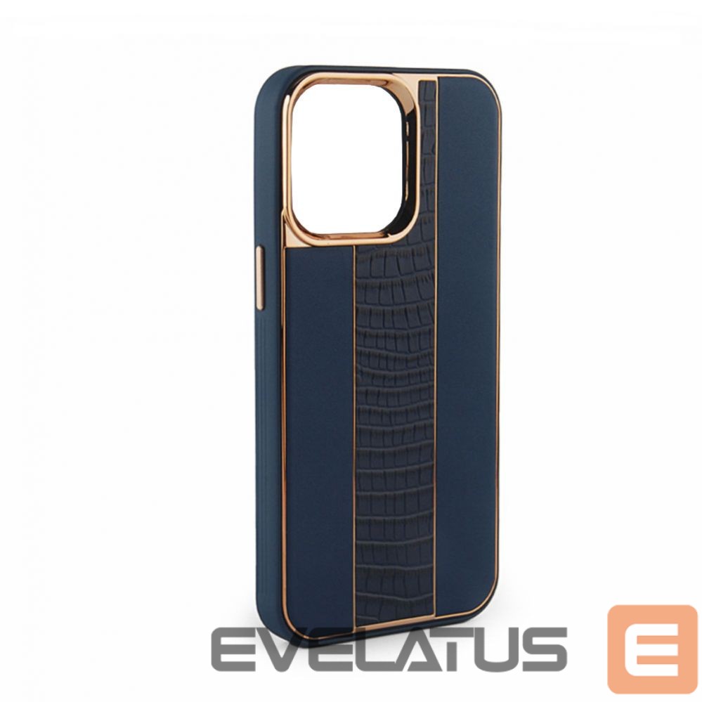 Aizmugurējais vāciņš iLike Apple iPhone 14 Leather Case Customized Midnight Blue