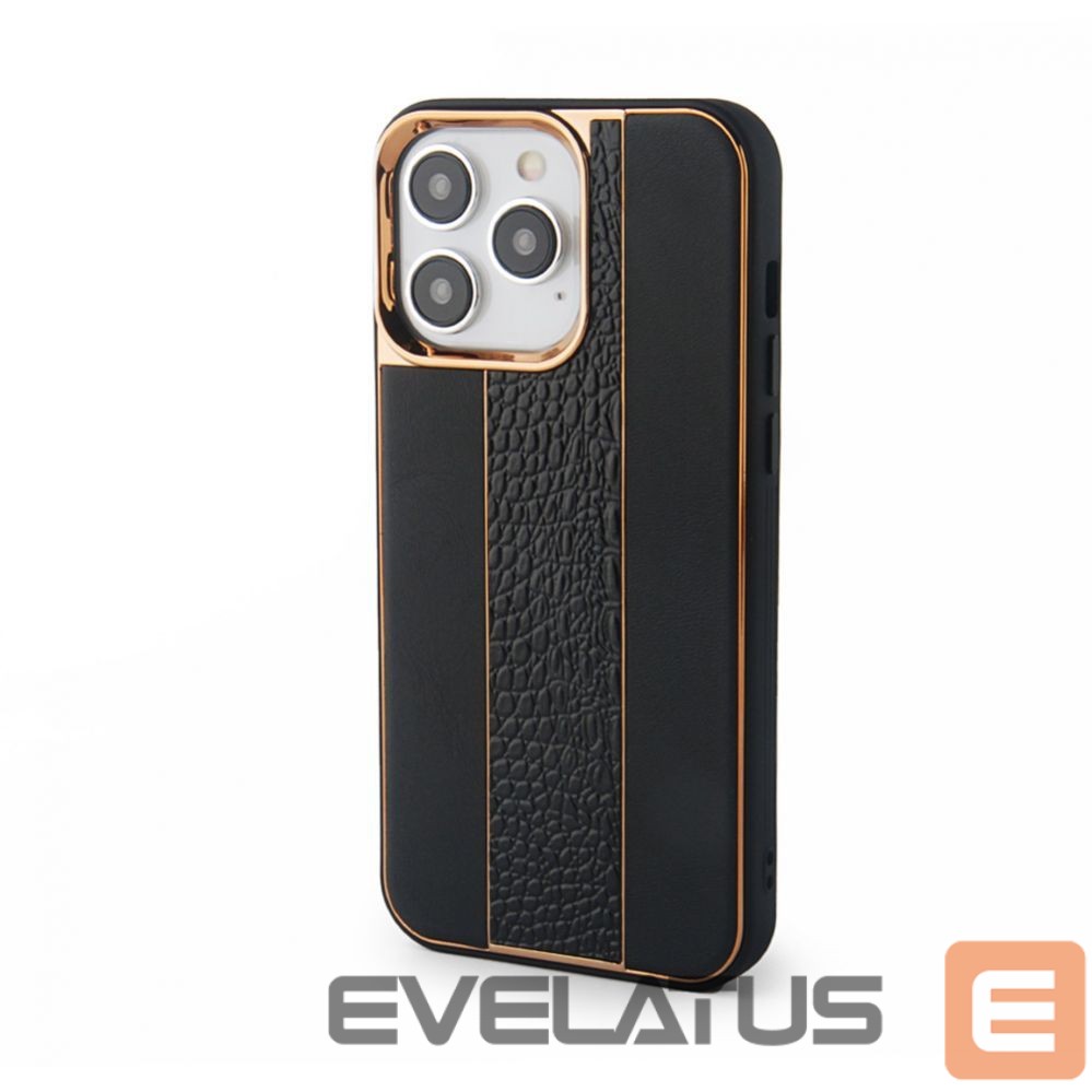 Aizmugurējais vāciņš iLike Apple iPhone 14 Pro Leather Case Customized Black