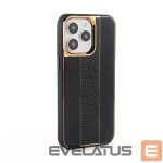 Aizmugurējais vāciņš iLike Apple iPhone 15 Pro Max Leather Case Customized Black