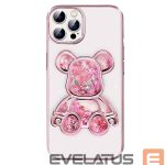 Aizmugurējais vāciņš iLike Apple iPhone 14 Pro Silicone Case Print Desire Bear Pink