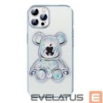 Aizmugurējais vāciņš iLike Apple iPhone 15 Pro Silicone Case Print Desire Bear Silver