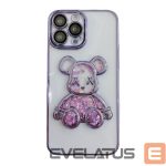 Aizmugurējais vāciņš iLike Apple iPhone 15 Pro Max Silicone Case Print Desire Bear Purple