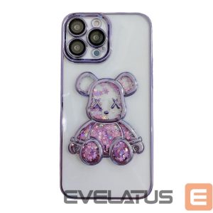 Aizmugurējais vāciņš iLike Apple iPhone 15 Pro Max Silicone Case Print Desire Bear Purple