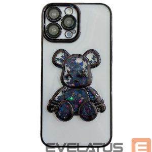 Aizmugurējais vāciņš iLike Apple iPhone 15 Pro Max Silicone Case Print Desire Bear Black