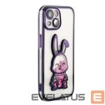 Aizmugurējais vāciņš iLike Apple iPhone 14 Silicone Case Print Desire Rabbit Purple