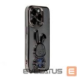 Aizmugurējais vāciņš iLike Apple iPhone 15 Pro Silicone Case Print Desire Rabbit Black