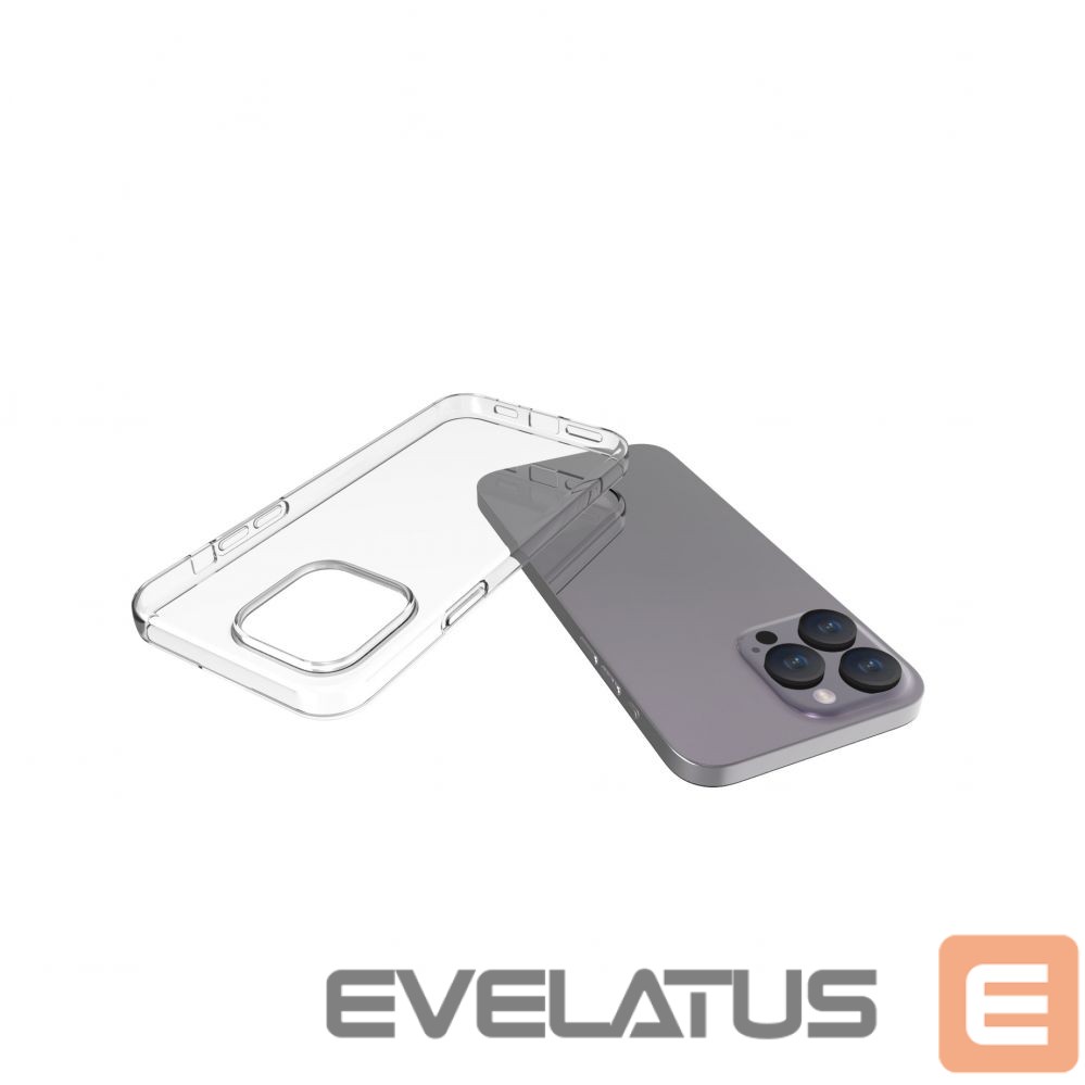 Aizmugurējais vāciņš Evelatus Apple iPhone 15 Pro Max Clear Silicone Case 1.5mm TPU Transparent