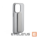 Aizmugurējais vāciņš iLike Apple iPhone 15 Silicone Case with stand Silver