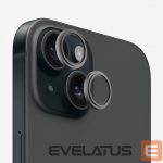 Aizsargstikls Evelatus Apple iPhone 15 Camera Lens Protector Armor Black