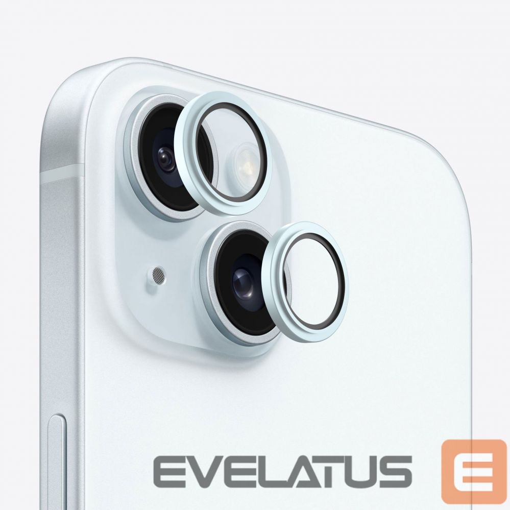 Aizsargstikls Evelatus Apple iPhone 15 Camera Lens Protector Armor Blue