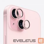 Aizsargstikls Evelatus Apple iPhone 15 Camera Lens Protector Armor Pink
