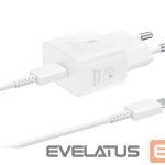 Adapteris Samsung  Samsung USB-C 25W Travel Charger + USB-C Data Cable EP-T2510XWE White