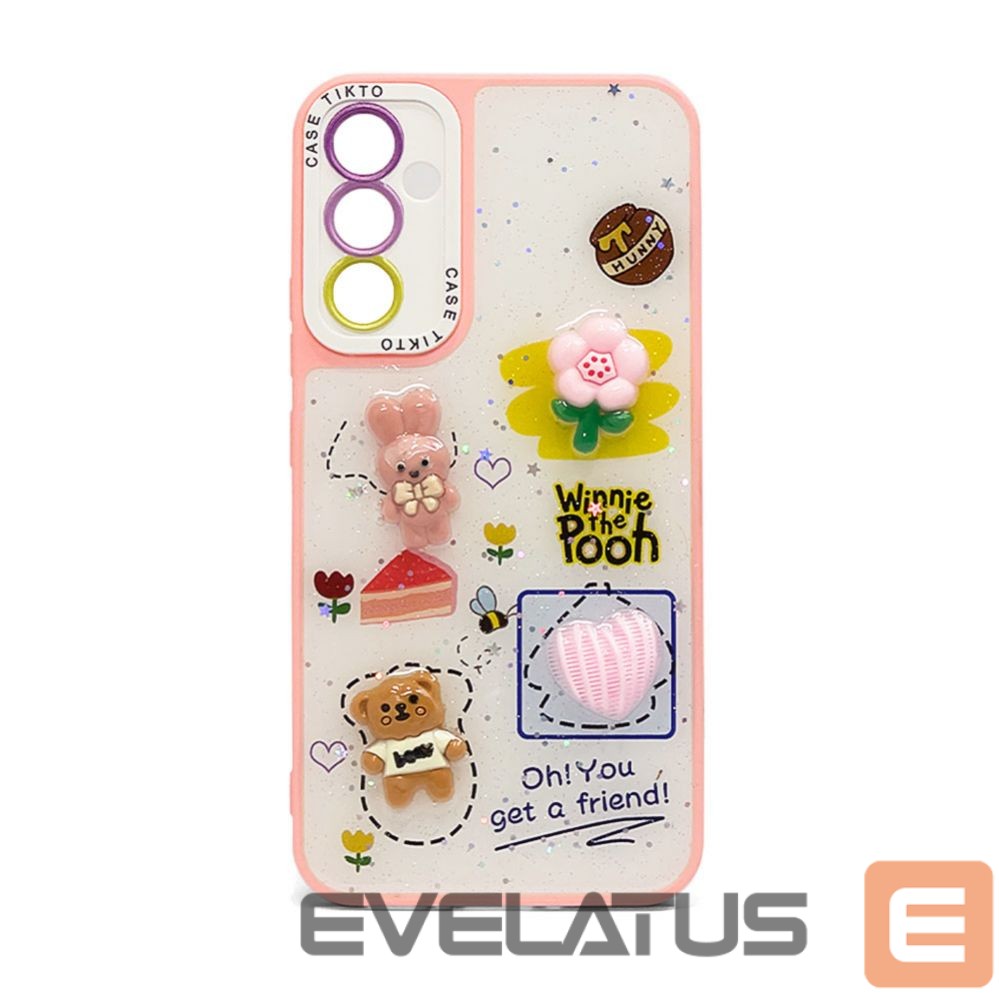 Aizmugurējais vāciņš iLike Apple iPhone 14 EPOXY CARTOON COVER Pink