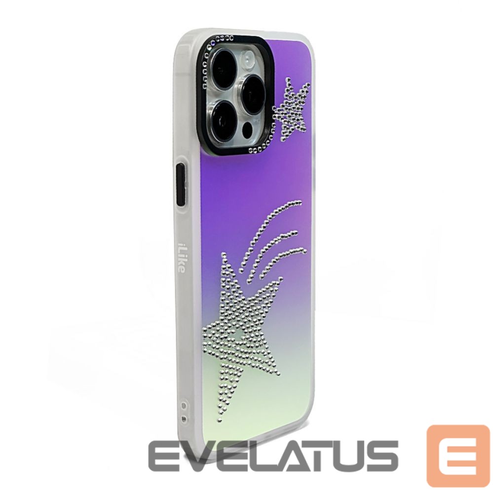 Aizmugurējais vāciņš iLike Apple iPhone 15 LASER SHELL Star