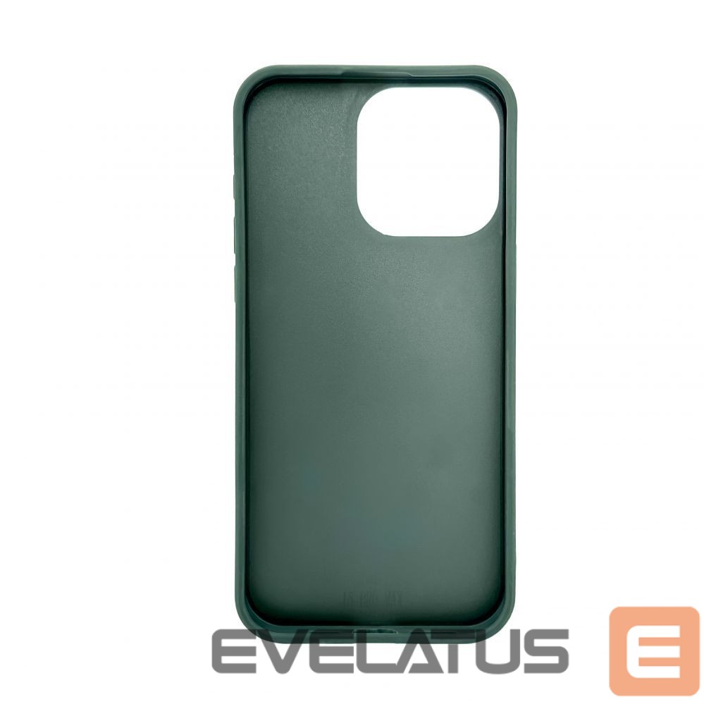 Aizmugurējais vāciņš iLike Apple iPhone 15 Pro Max LEATHER HIDDEN POCKET STAND COVER Green