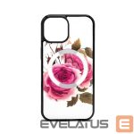 Aizmugurējais vāciņš Evelatus Apple iPhone 14 Leather Case Zipper Design Flower White