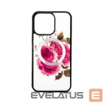 Aizmugurējais vāciņš Evelatus Apple iPhone 15 Pro Max Leather Case Zipper Design Flower White