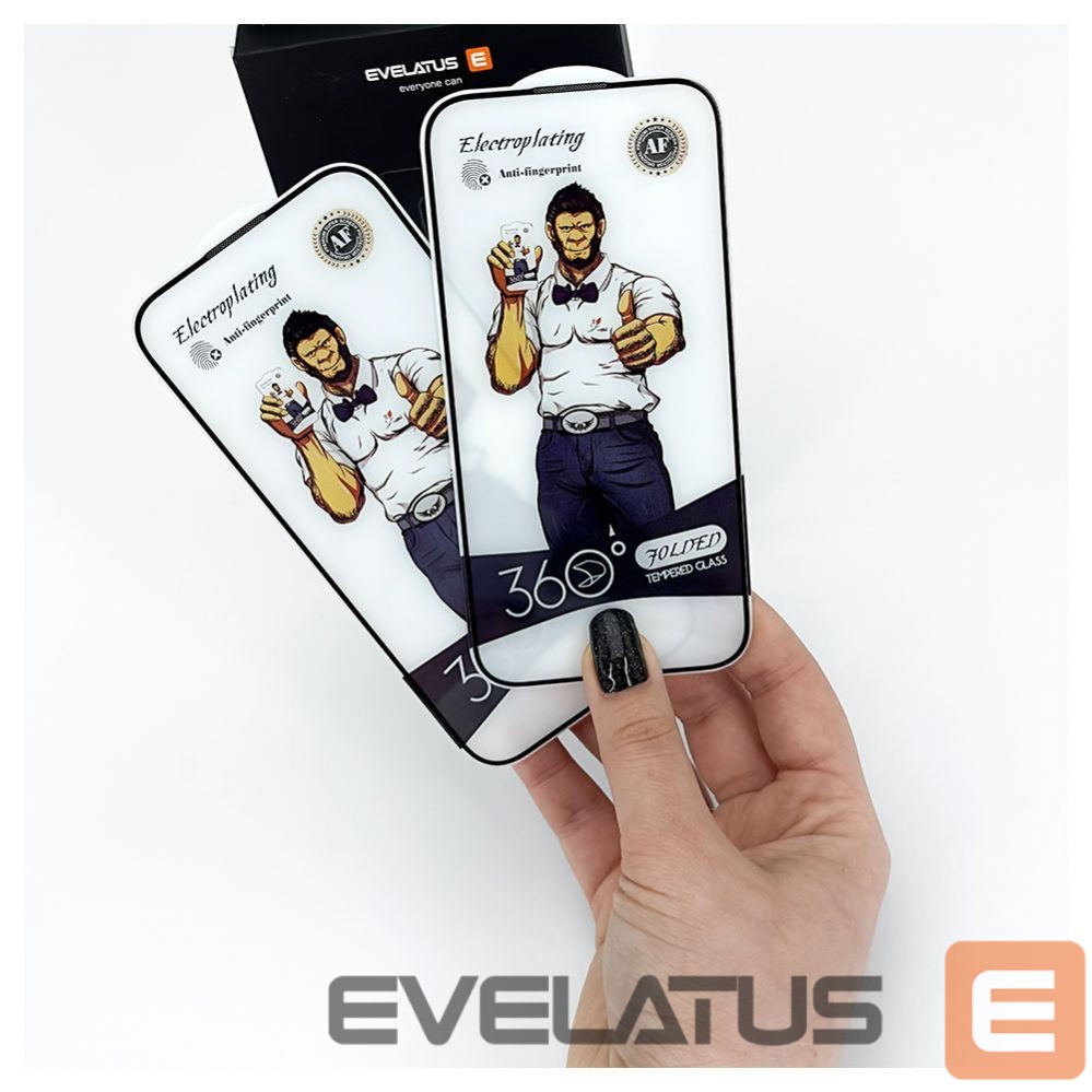 Aizsargstikls Evelatus Apple iPhone 15 2.5D Full Cover Glass Anti-Static Light Black