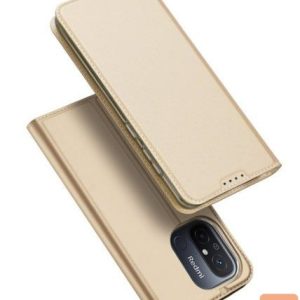 Atveramie maciņi Dux Ducis Xiaomi Redmi 12C / Poco C55 / Cover Flip Card Wallet Stand case Gold