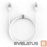 Kabelis Evelatus  Evelatus USB C to C Cable 2M 60W / 20V3A Aluminum housing braiding White