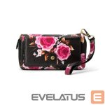 Maciņš universāla kabata Evelatus Universal Wallet Zipper Design Flower Black