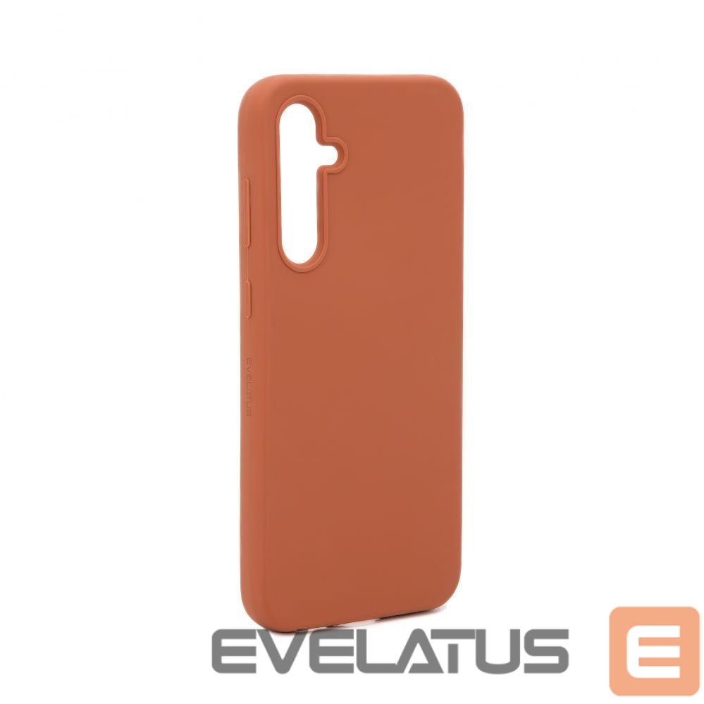 Aizmugurējais vāciņš Evelatus Samsung Galaxy S23 FE Premium Soft Touch Silicone Case Saddle Brown